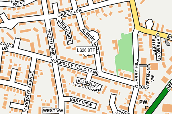 LS26 8TF map - OS OpenMap – Local (Ordnance Survey)