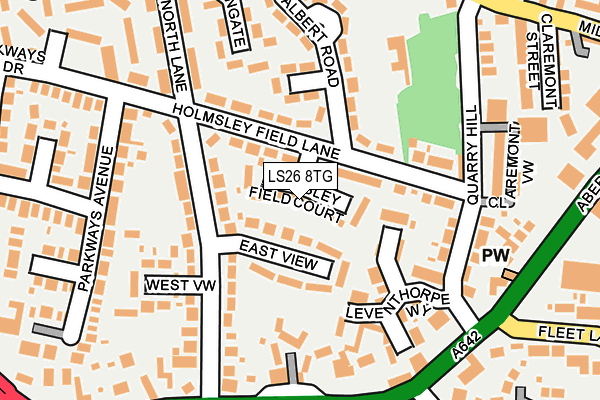 LS26 8TG map - OS OpenMap – Local (Ordnance Survey)