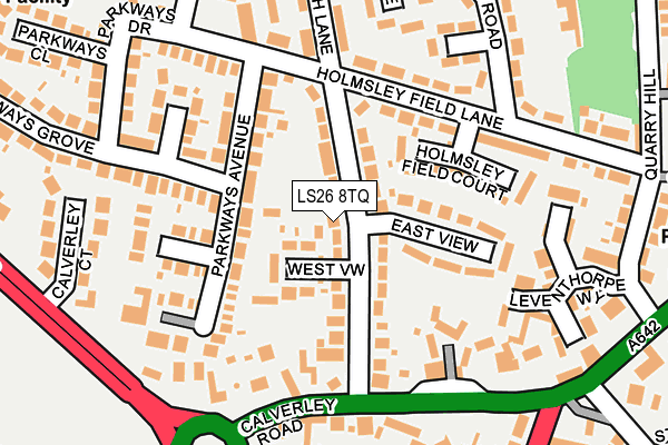 LS26 8TQ map - OS OpenMap – Local (Ordnance Survey)