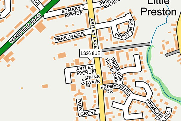 LS26 8UE map - OS OpenMap – Local (Ordnance Survey)