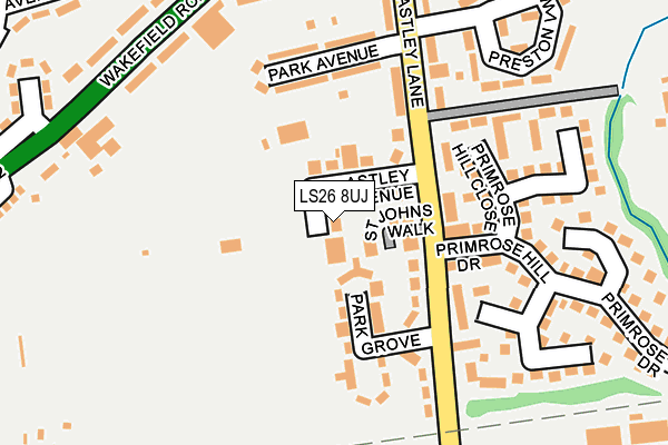 LS26 8UJ map - OS OpenMap – Local (Ordnance Survey)