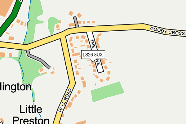 LS26 8UX map - OS OpenMap – Local (Ordnance Survey)