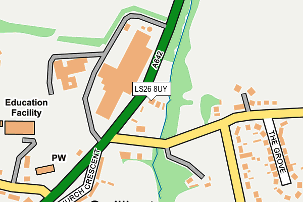 LS26 8UY map - OS OpenMap – Local (Ordnance Survey)