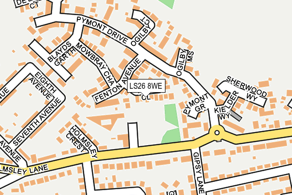 LS26 8WE map - OS OpenMap – Local (Ordnance Survey)