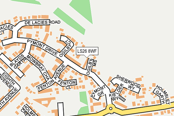 LS26 8WF map - OS OpenMap – Local (Ordnance Survey)