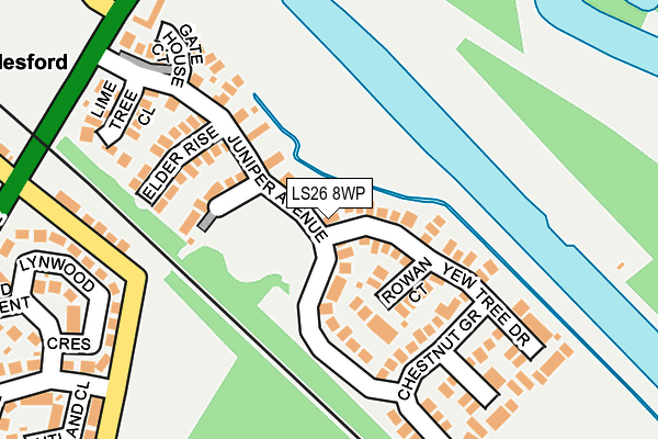 LS26 8WP map - OS OpenMap – Local (Ordnance Survey)