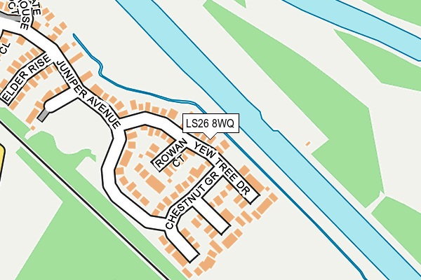 LS26 8WQ map - OS OpenMap – Local (Ordnance Survey)