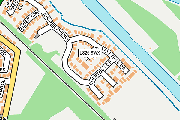 LS26 8WX map - OS OpenMap – Local (Ordnance Survey)