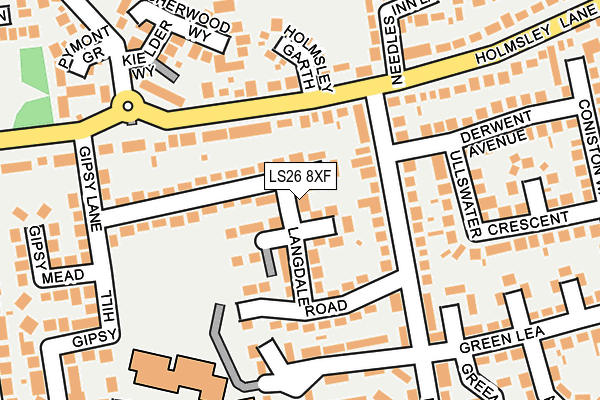 LS26 8XF map - OS OpenMap – Local (Ordnance Survey)