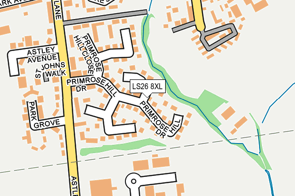 LS26 8XL map - OS OpenMap – Local (Ordnance Survey)