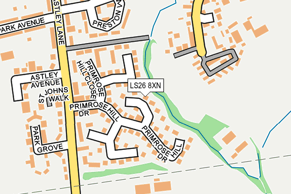 LS26 8XN map - OS OpenMap – Local (Ordnance Survey)