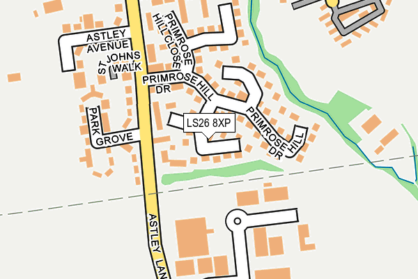 LS26 8XP map - OS OpenMap – Local (Ordnance Survey)