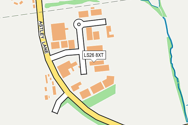 LS26 8XT map - OS OpenMap – Local (Ordnance Survey)