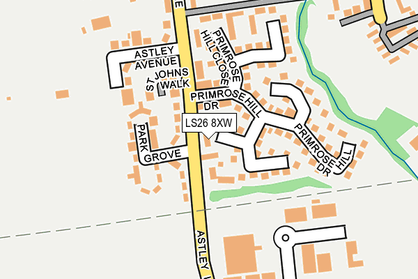 LS26 8XW map - OS OpenMap – Local (Ordnance Survey)