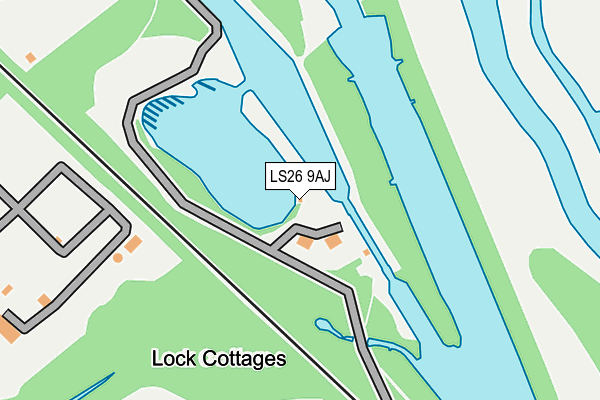 LS26 9AJ map - OS OpenMap – Local (Ordnance Survey)