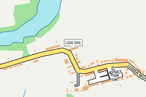 LS26 9AS map - OS OpenMap – Local (Ordnance Survey)