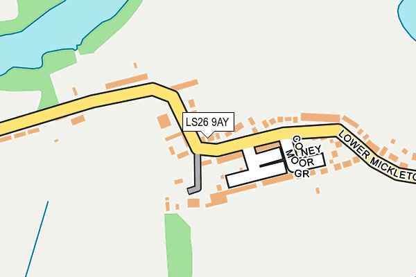 LS26 9AY map - OS OpenMap – Local (Ordnance Survey)