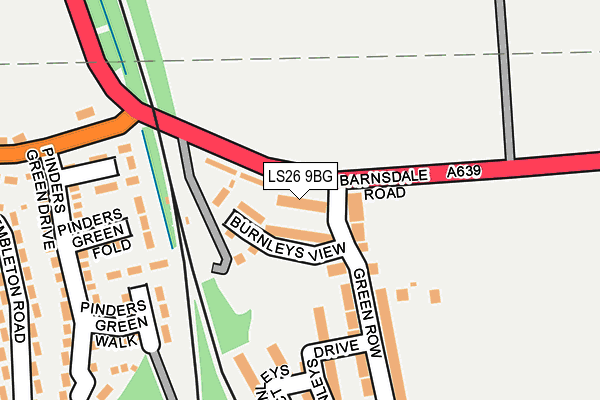 LS26 9BG map - OS OpenMap – Local (Ordnance Survey)