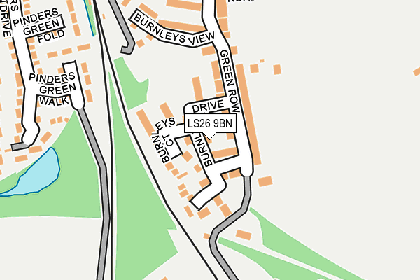 LS26 9BN map - OS OpenMap – Local (Ordnance Survey)