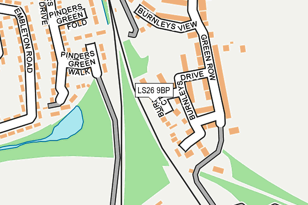 LS26 9BP map - OS OpenMap – Local (Ordnance Survey)
