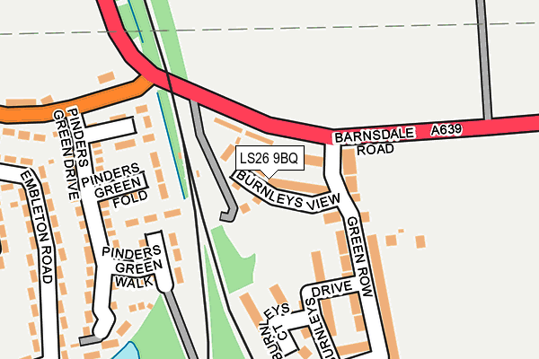LS26 9BQ map - OS OpenMap – Local (Ordnance Survey)