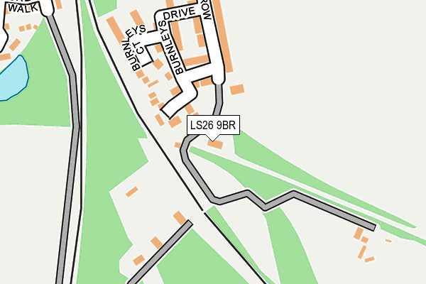 LS26 9BR map - OS OpenMap – Local (Ordnance Survey)