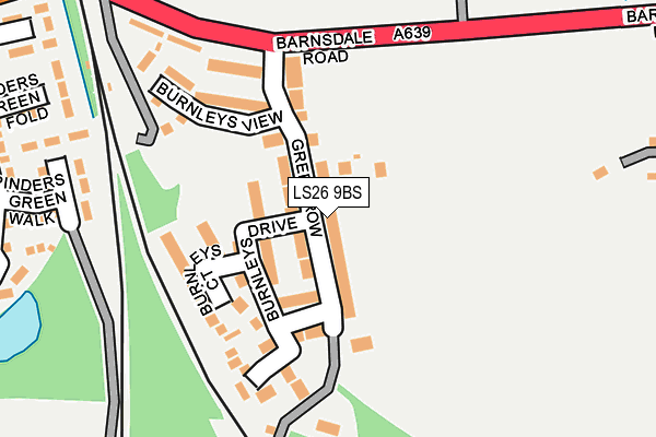 LS26 9BS map - OS OpenMap – Local (Ordnance Survey)