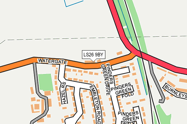 LS26 9BY map - OS OpenMap – Local (Ordnance Survey)
