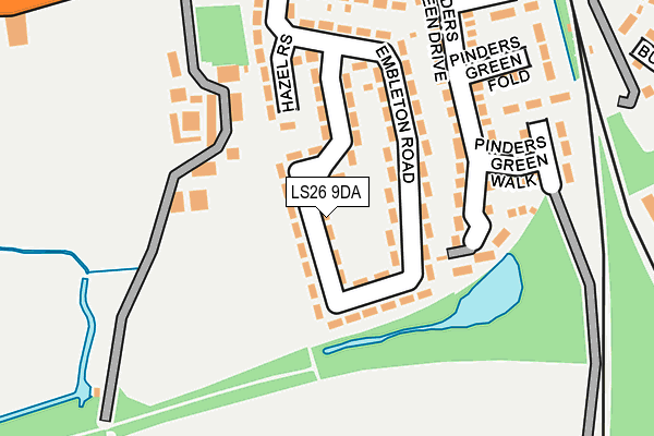 LS26 9DA map - OS OpenMap – Local (Ordnance Survey)