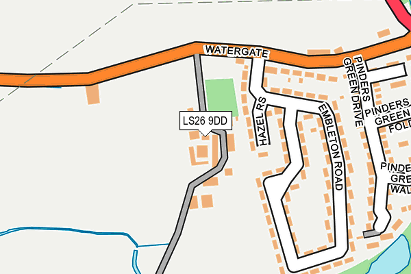 LS26 9DD map - OS OpenMap – Local (Ordnance Survey)