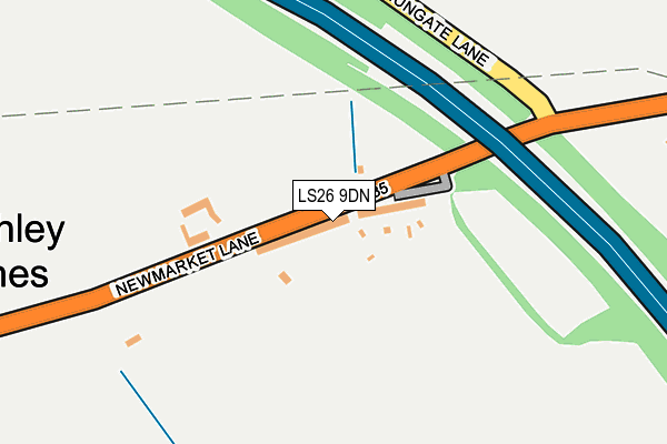 LS26 9DN map - OS OpenMap – Local (Ordnance Survey)