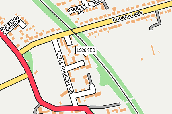 LS26 9ED map - OS OpenMap – Local (Ordnance Survey)