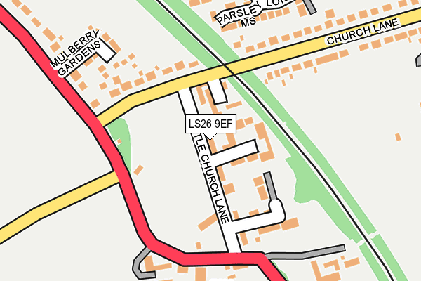 LS26 9EF map - OS OpenMap – Local (Ordnance Survey)