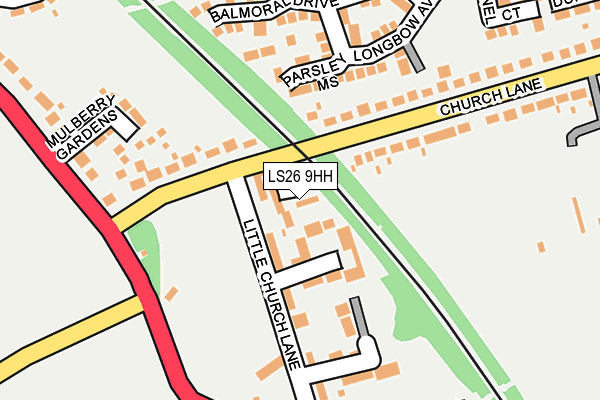 LS26 9HH map - OS OpenMap – Local (Ordnance Survey)