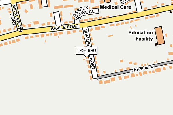 LS26 9HU map - OS OpenMap – Local (Ordnance Survey)