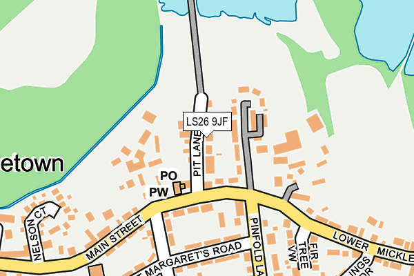 LS26 9JF map - OS OpenMap – Local (Ordnance Survey)