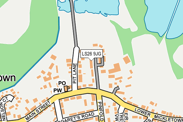 LS26 9JG map - OS OpenMap – Local (Ordnance Survey)