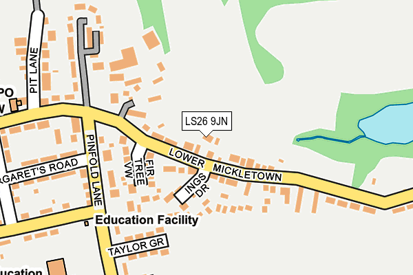 LS26 9JN map - OS OpenMap – Local (Ordnance Survey)