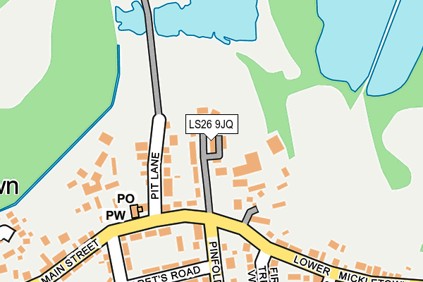 LS26 9JQ map - OS OpenMap – Local (Ordnance Survey)