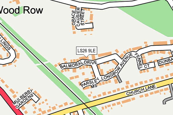 LS26 9LE map - OS OpenMap – Local (Ordnance Survey)