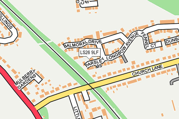LS26 9LF map - OS OpenMap – Local (Ordnance Survey)