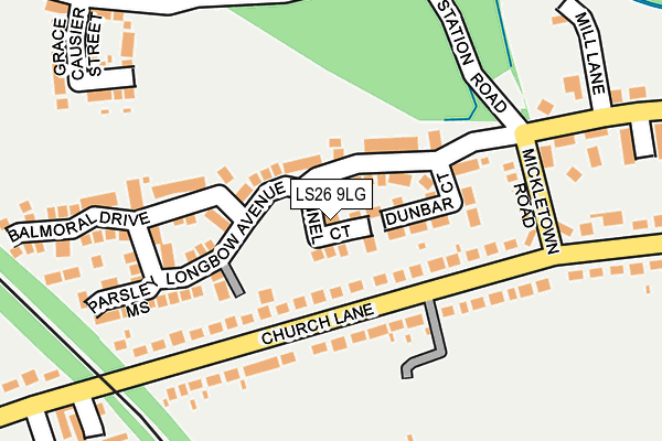 LS26 9LG map - OS OpenMap – Local (Ordnance Survey)