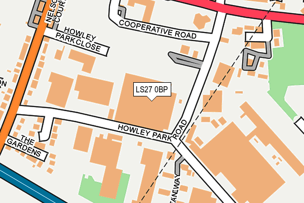 LS27 0BP map - OS OpenMap – Local (Ordnance Survey)