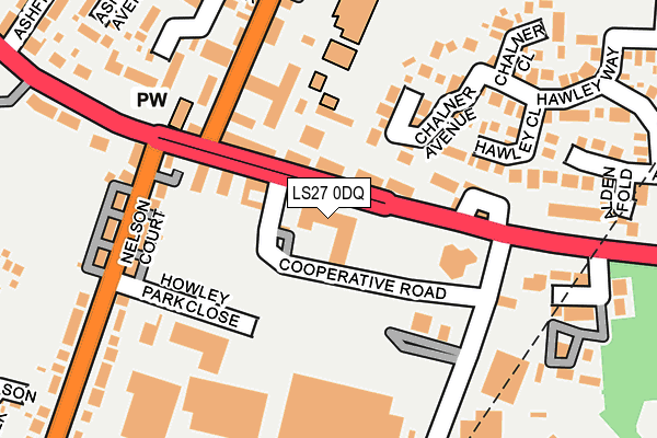 LS27 0DQ map - OS OpenMap – Local (Ordnance Survey)