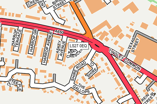 LS27 0EQ map - OS OpenMap – Local (Ordnance Survey)