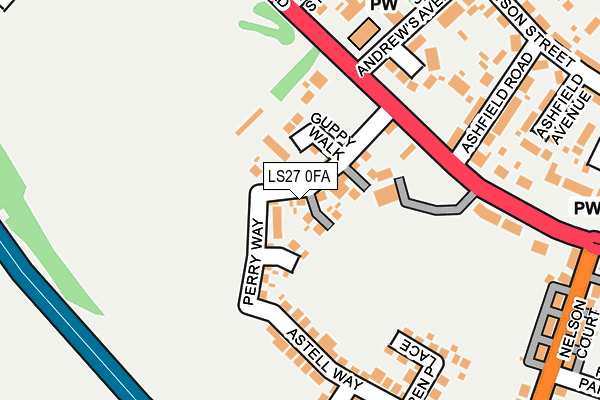 LS27 0FA map - OS OpenMap – Local (Ordnance Survey)
