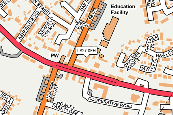 LS27 0FH map - OS OpenMap – Local (Ordnance Survey)