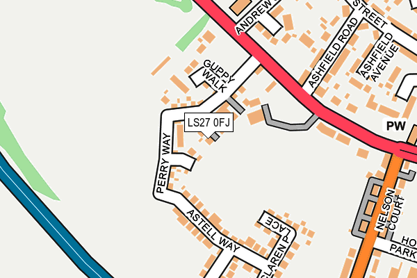 LS27 0FJ map - OS OpenMap – Local (Ordnance Survey)