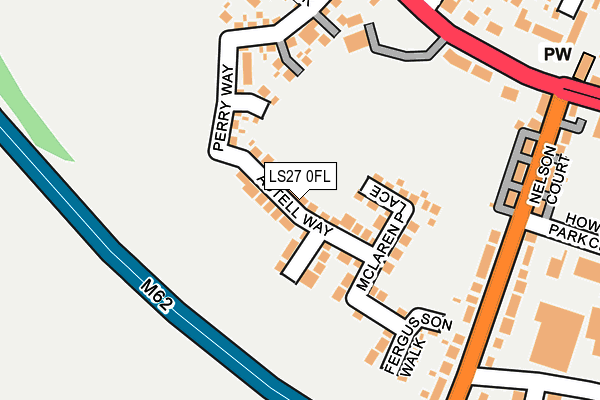 LS27 0FL map - OS OpenMap – Local (Ordnance Survey)