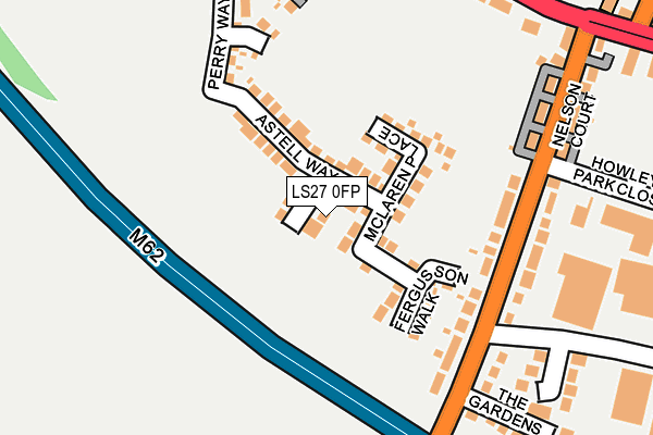 LS27 0FP map - OS OpenMap – Local (Ordnance Survey)